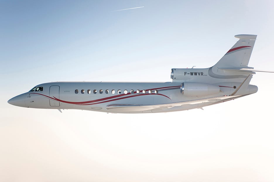 Dassault Falcon 7X in flight