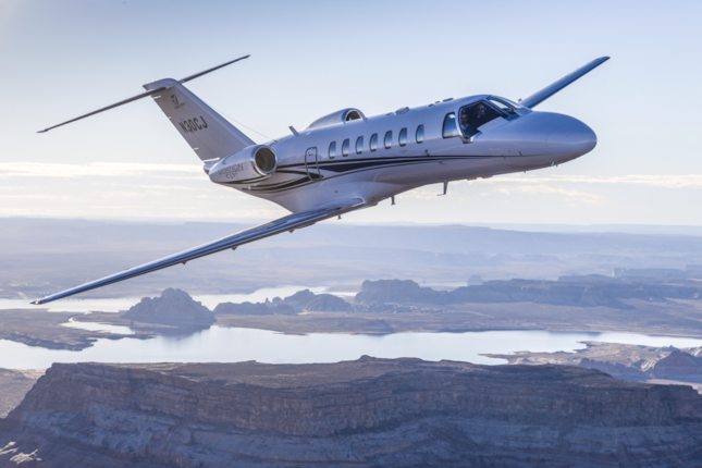 Cessna Citation CJ3+ in flight 